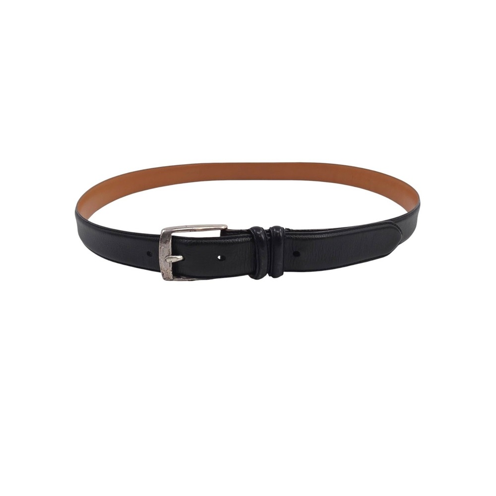 Polo Ralph Lauren Mens 42 Black Pebbled Leather Belt